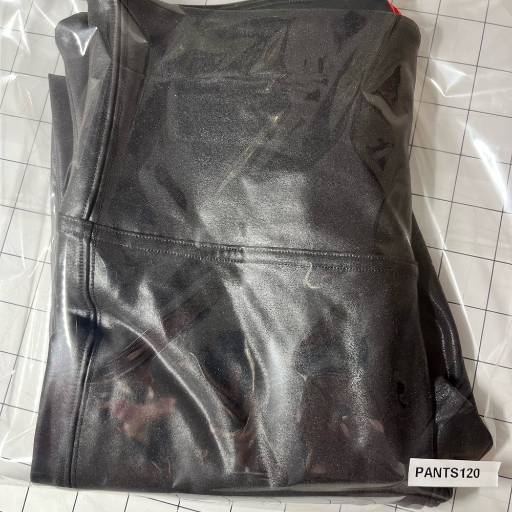 SPANX Faux Leather Leggings Black Size L High Rise Stretch - Picture 14 of 14